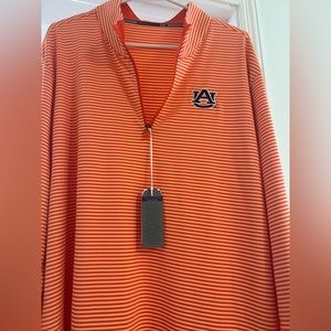 Men’s quarter zip pullover by Southern Tide with Auburn University logo